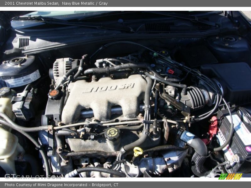 Navy Blue Metallic / Gray 2001 Chevrolet Malibu Sedan