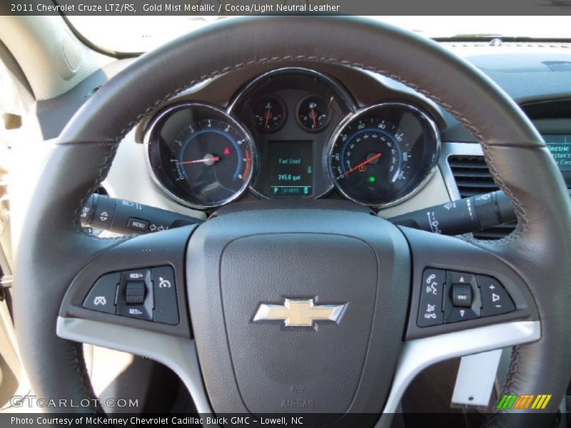 Gold Mist Metallic / Cocoa/Light Neutral Leather 2011 Chevrolet Cruze LTZ/RS