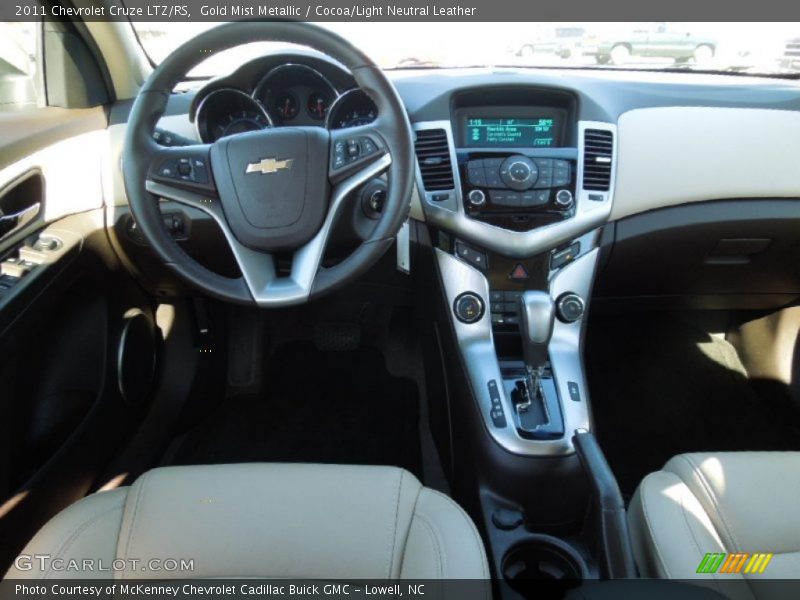 Gold Mist Metallic / Cocoa/Light Neutral Leather 2011 Chevrolet Cruze LTZ/RS