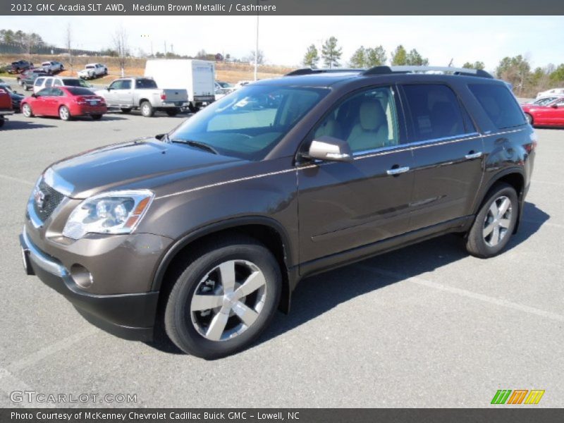 Medium Brown Metallic / Cashmere 2012 GMC Acadia SLT AWD