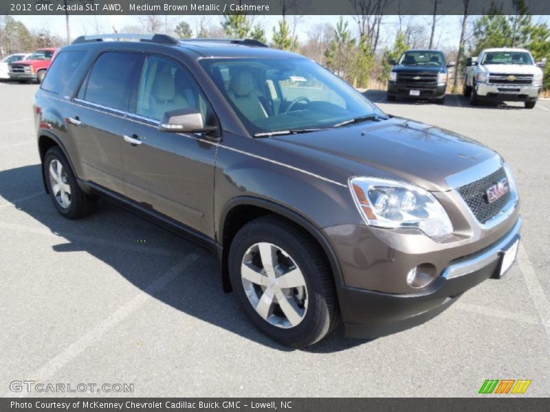 Medium Brown Metallic / Cashmere 2012 GMC Acadia SLT AWD