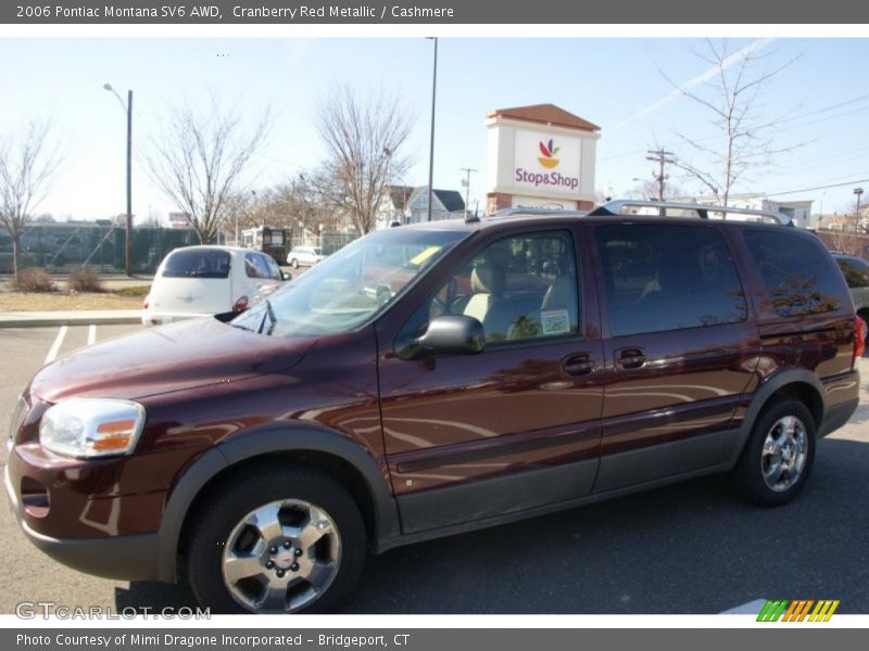 Cranberry Red Metallic / Cashmere 2006 Pontiac Montana SV6 AWD
