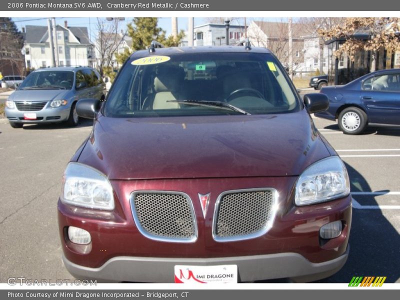Cranberry Red Metallic / Cashmere 2006 Pontiac Montana SV6 AWD