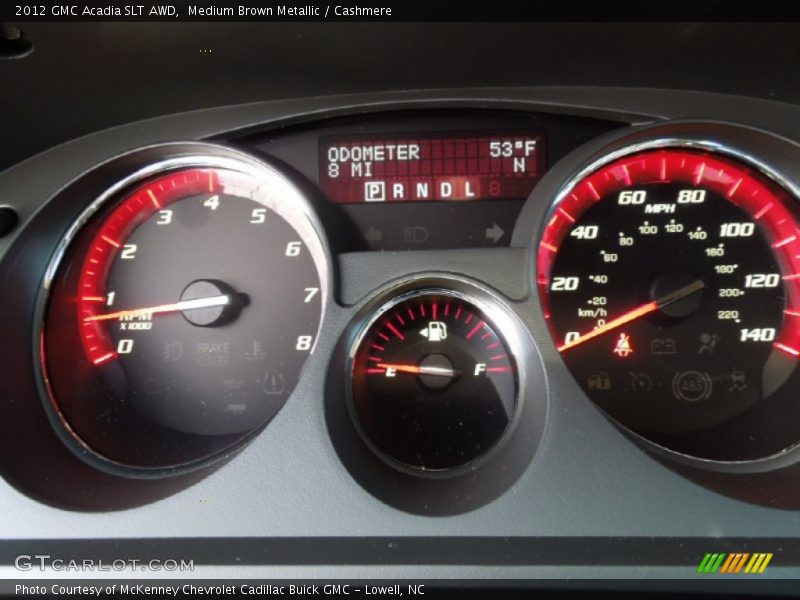 Medium Brown Metallic / Cashmere 2012 GMC Acadia SLT AWD