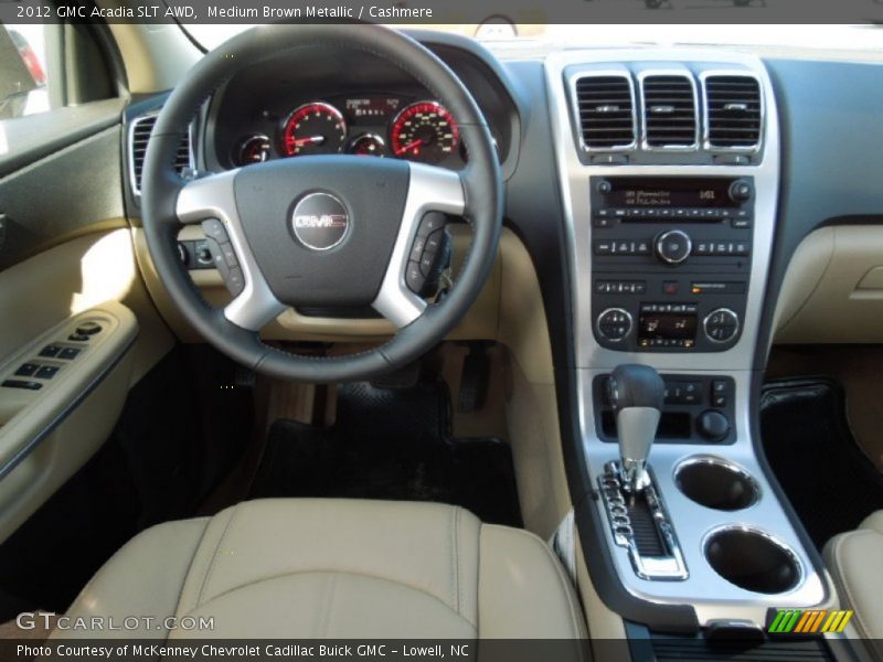 Medium Brown Metallic / Cashmere 2012 GMC Acadia SLT AWD