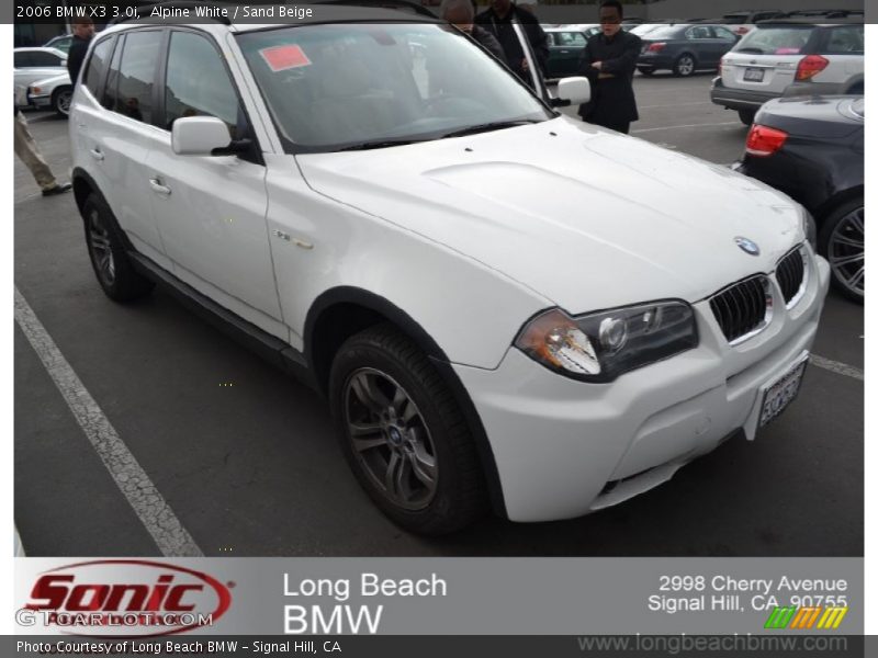 Alpine White / Sand Beige 2006 BMW X3 3.0i