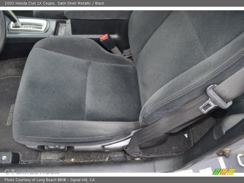 Satin Silver Metallic / Black 2003 Honda Civic LX Coupe