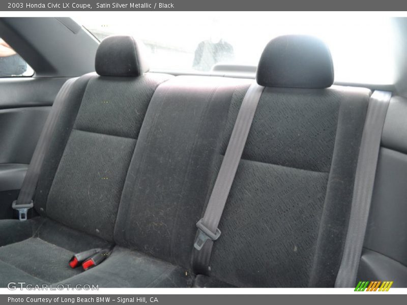 Satin Silver Metallic / Black 2003 Honda Civic LX Coupe