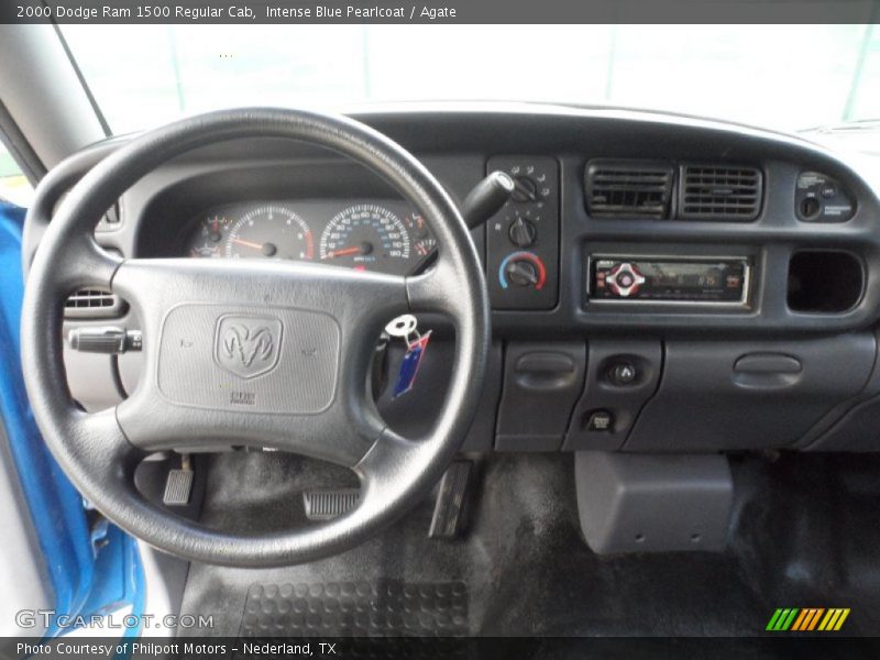 Intense Blue Pearlcoat / Agate 2000 Dodge Ram 1500 Regular Cab