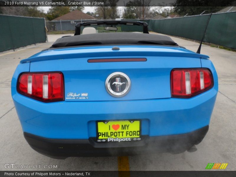 Grabber Blue / Stone 2010 Ford Mustang V6 Convertible
