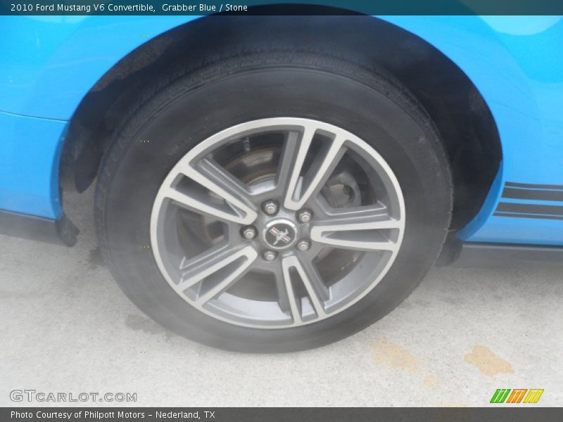 Grabber Blue / Stone 2010 Ford Mustang V6 Convertible