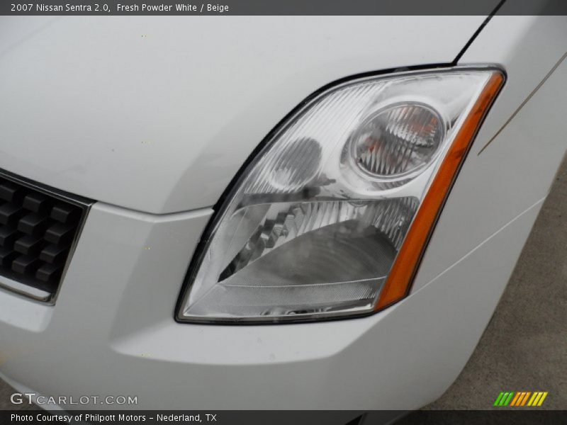 Fresh Powder White / Beige 2007 Nissan Sentra 2.0