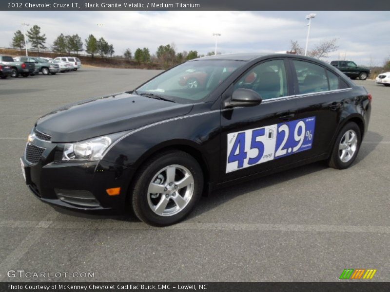 Black Granite Metallic / Medium Titanium 2012 Chevrolet Cruze LT