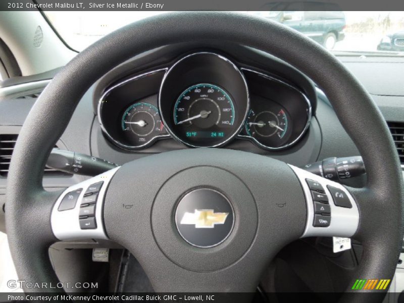 Silver Ice Metallic / Ebony 2012 Chevrolet Malibu LT