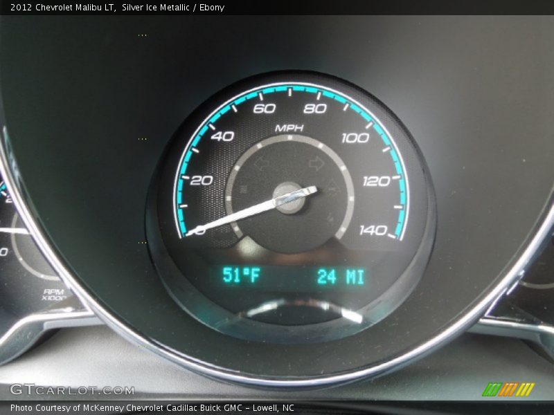 Silver Ice Metallic / Ebony 2012 Chevrolet Malibu LT