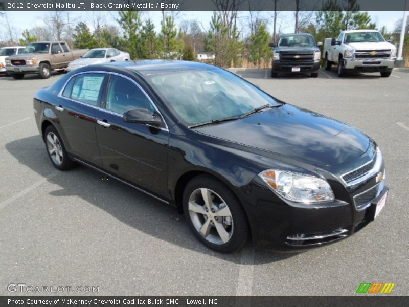 Black Granite Metallic / Ebony 2012 Chevrolet Malibu LT
