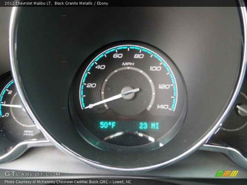 Black Granite Metallic / Ebony 2012 Chevrolet Malibu LT