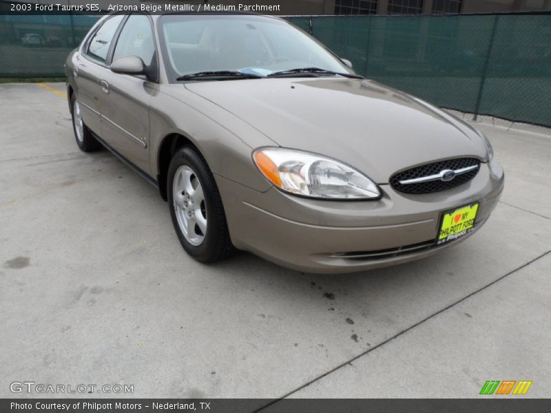 Arizona Beige Metallic / Medium Parchment 2003 Ford Taurus SES