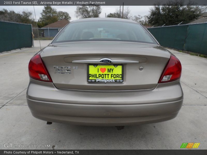 Arizona Beige Metallic / Medium Parchment 2003 Ford Taurus SES