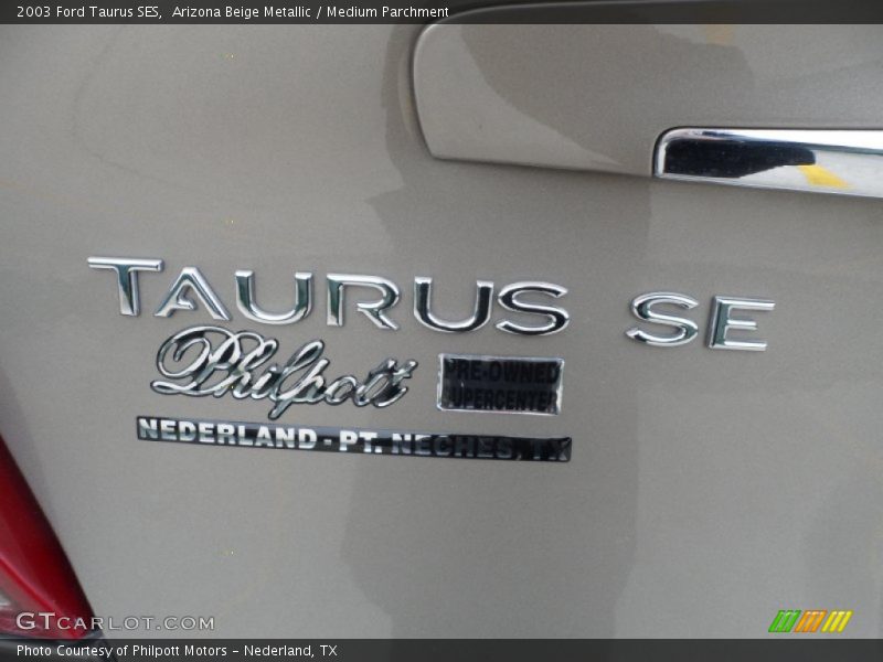 Arizona Beige Metallic / Medium Parchment 2003 Ford Taurus SES