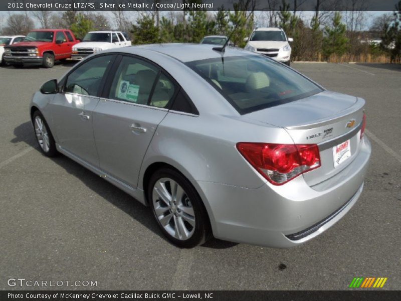 Silver Ice Metallic / Cocoa/Light Neutral 2012 Chevrolet Cruze LTZ/RS