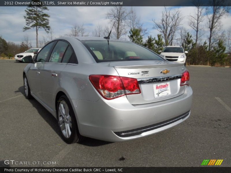Silver Ice Metallic / Cocoa/Light Neutral 2012 Chevrolet Cruze LTZ/RS