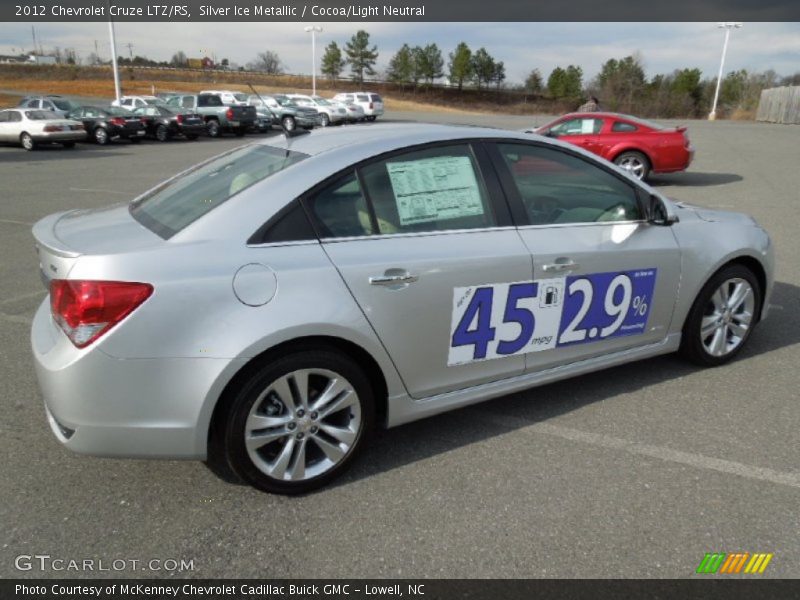 Silver Ice Metallic / Cocoa/Light Neutral 2012 Chevrolet Cruze LTZ/RS