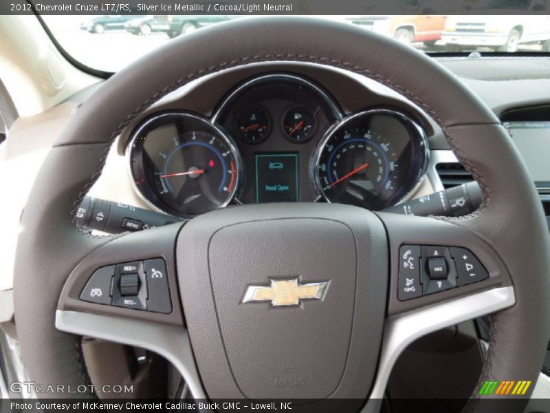 Silver Ice Metallic / Cocoa/Light Neutral 2012 Chevrolet Cruze LTZ/RS