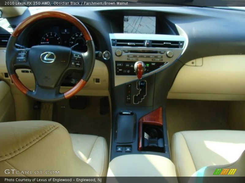 Obsidian Black / Parchment/Brown Walnut 2010 Lexus RX 350 AWD