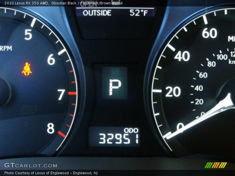 Obsidian Black / Parchment/Brown Walnut 2010 Lexus RX 350 AWD