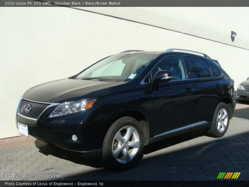 Obsidian Black / Black/Brown Walnut 2010 Lexus RX 350 AWD