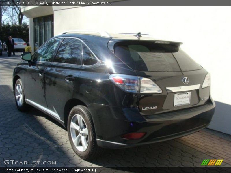 Obsidian Black / Black/Brown Walnut 2010 Lexus RX 350 AWD