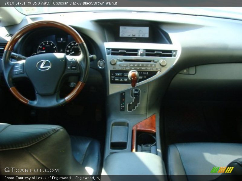 Obsidian Black / Black/Brown Walnut 2010 Lexus RX 350 AWD