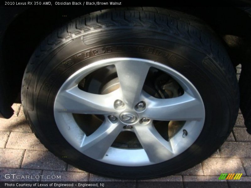 Obsidian Black / Black/Brown Walnut 2010 Lexus RX 350 AWD