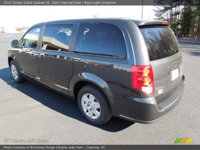 Dark Charcoal Pearl / Black/Light Graystone 2012 Dodge Grand Caravan SE