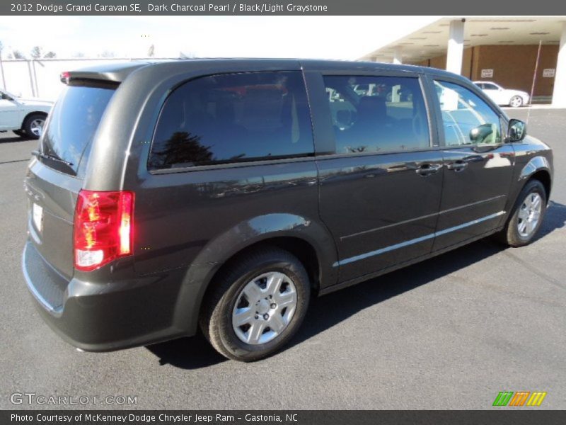 Dark Charcoal Pearl / Black/Light Graystone 2012 Dodge Grand Caravan SE