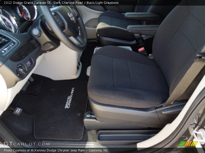 Dark Charcoal Pearl / Black/Light Graystone 2012 Dodge Grand Caravan SE