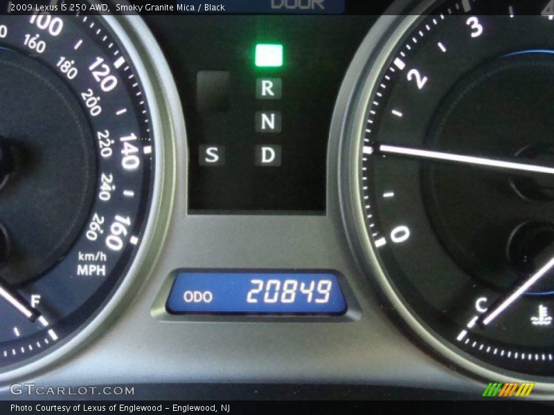 Smoky Granite Mica / Black 2009 Lexus IS 250 AWD