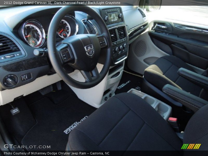 Dark Charcoal Pearl / Black/Light Graystone 2012 Dodge Grand Caravan SE