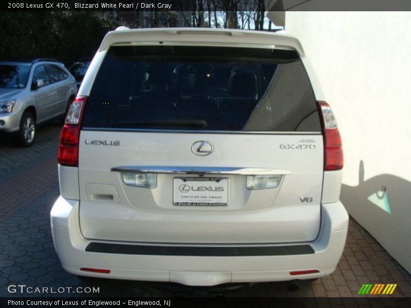 Blizzard White Pearl / Dark Gray 2008 Lexus GX 470