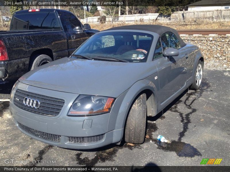 Aviator Grey Pearl / Amber Red 2001 Audi TT 1.8T quattro Roadster