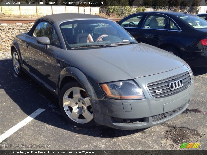 Aviator Grey Pearl / Amber Red 2001 Audi TT 1.8T quattro Roadster