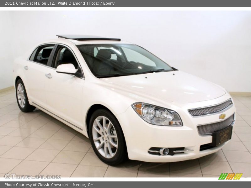 White Diamond Tricoat / Ebony 2011 Chevrolet Malibu LTZ