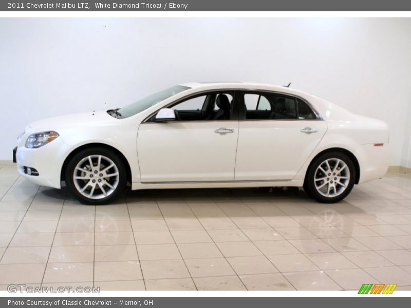 White Diamond Tricoat / Ebony 2011 Chevrolet Malibu LTZ