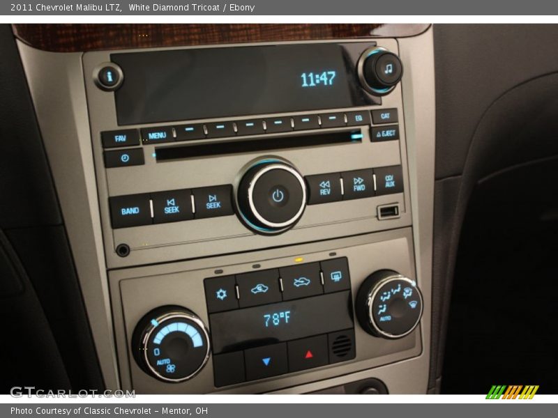 White Diamond Tricoat / Ebony 2011 Chevrolet Malibu LTZ