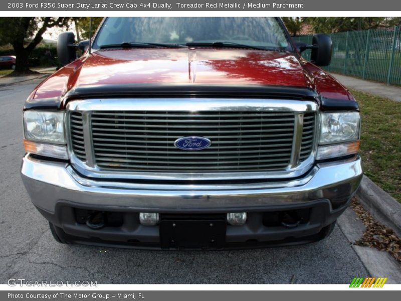 Toreador Red Metallic / Medium Parchment 2003 Ford F350 Super Duty Lariat Crew Cab 4x4 Dually