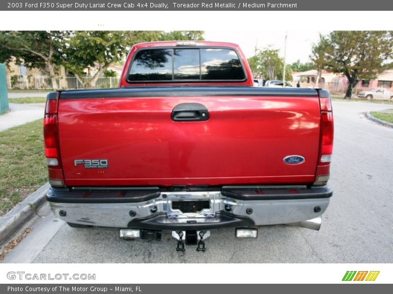 Toreador Red Metallic / Medium Parchment 2003 Ford F350 Super Duty Lariat Crew Cab 4x4 Dually