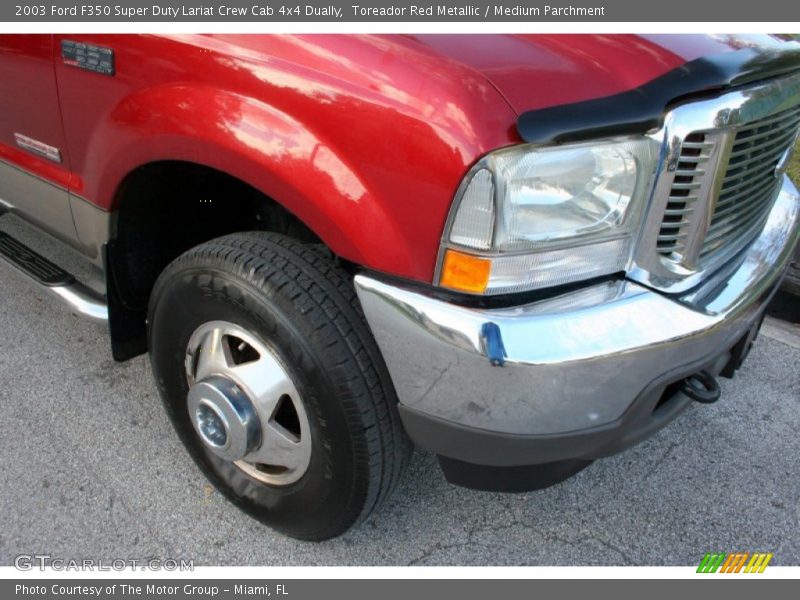 Toreador Red Metallic / Medium Parchment 2003 Ford F350 Super Duty Lariat Crew Cab 4x4 Dually