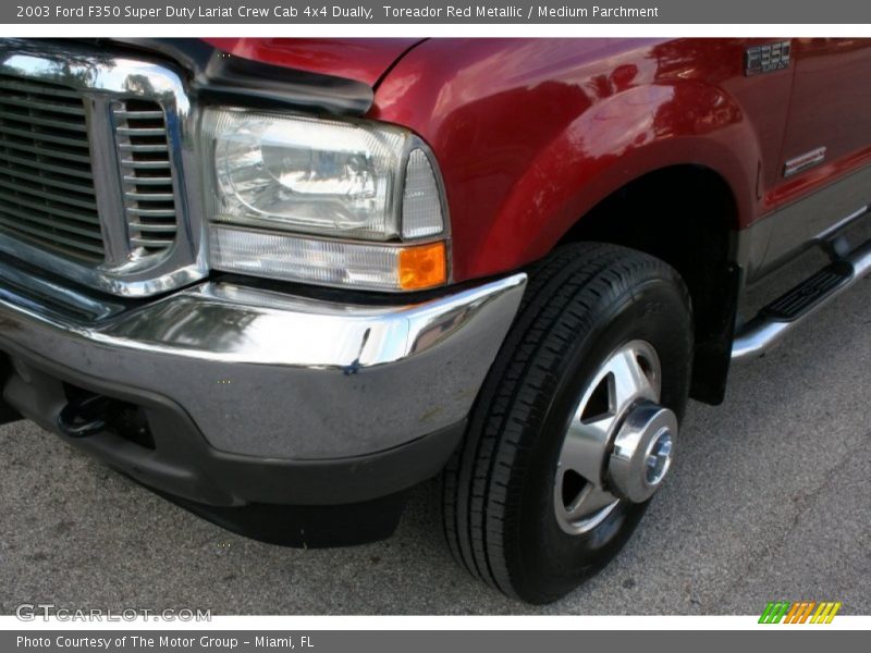 Toreador Red Metallic / Medium Parchment 2003 Ford F350 Super Duty Lariat Crew Cab 4x4 Dually