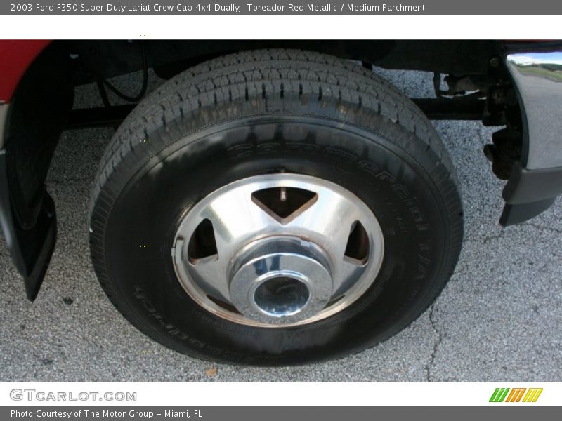 Toreador Red Metallic / Medium Parchment 2003 Ford F350 Super Duty Lariat Crew Cab 4x4 Dually